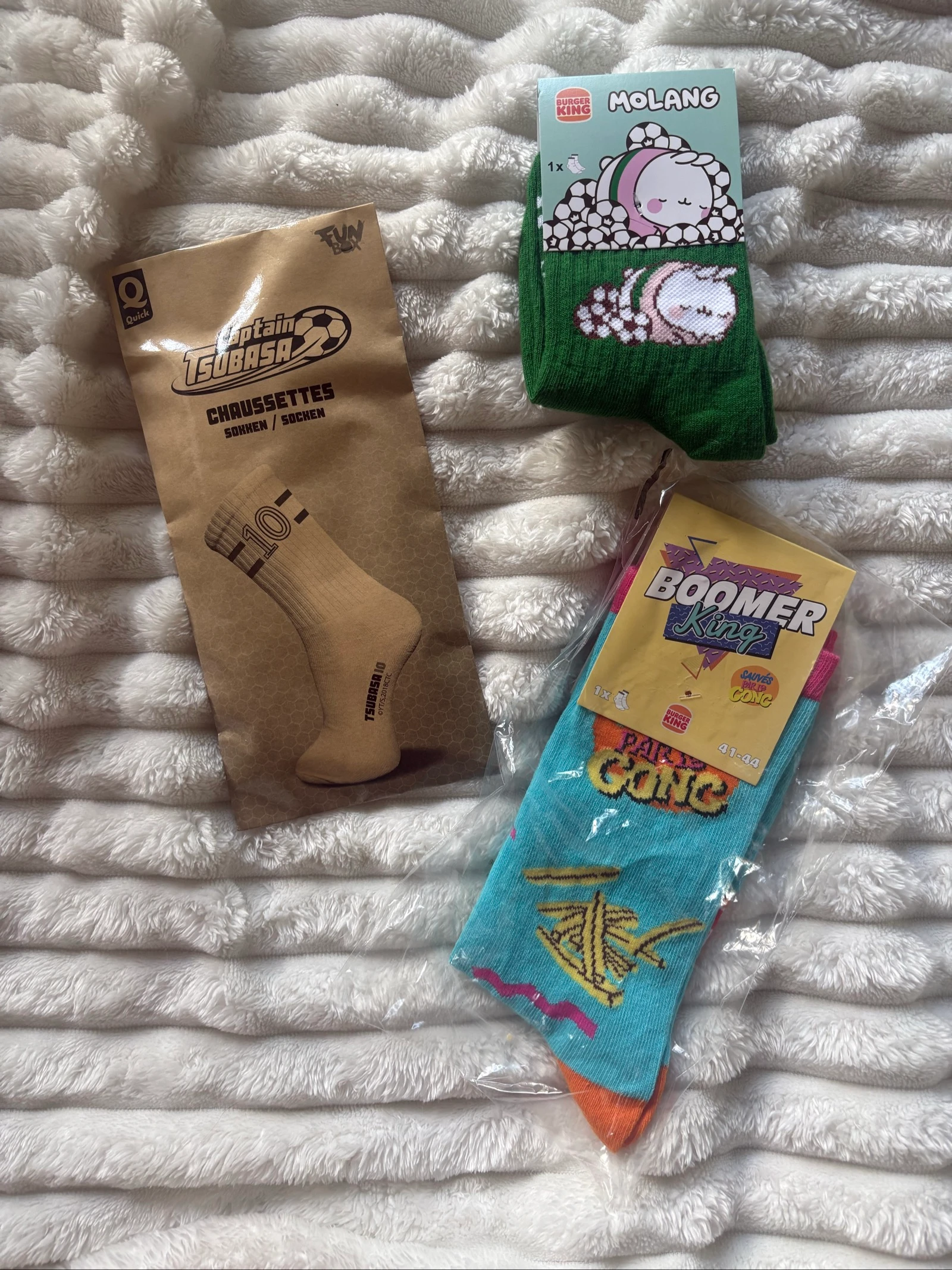 Lot de 3 paires de chaussettes fantaisies Burger King et Quick